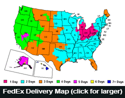 FedEx Shipping Map